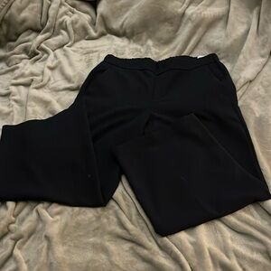 Navy blue wide-ankle length trouser